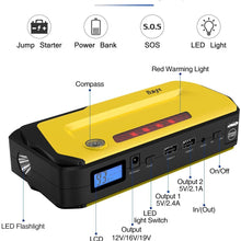 Balight Portable Car Jump Starter, 800A Peak 18000mAh 12V (up to 6.5L Gas/5.0L Diesel),QDSP Emergency Battery Jump Pack/Charger with USB,Type-C Port,LED FlashLight,LCD Screen,Compass
