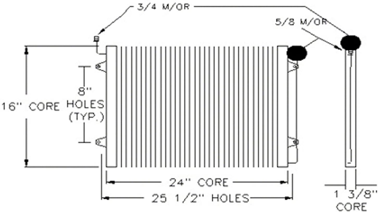 CPP Air Conditioning Condenser for 05-07 Chrysler Town & Country, Dodge Caravan CH3030209