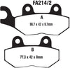 EBC Brakes FA214/2HH Disc Brake Pad Set