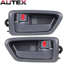 AUTEX 2 Pcs Gray Interior Front/Rear Left Right Side Door Handle Driver Passenger Side Compatible with Toyota Camry 1997 1998 1999 2000 2001 Door Handle 91002 91006 91003 91007