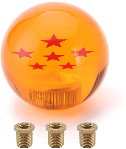 Gear Shift Knob Dragon Ball 6 Stars for 4 5 6 Speed for Most Car Models with Adapters (6Stars)