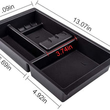 AORRO Center Console Organizer for Chevy/Chevrolet Tahoe Suburban Silverado GMC Sierra Yukon 2015-2018 ABS Tray Armrest Box Secondary Storage Full Console w/Bucket Seats ONLY (Black)