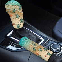HUISEFOR Daisy Flower Car Gear Shift Handle Lever Stick Knob Covers Handbrake Cover Set,Pack of 2 for Automobile Selector Handball Collar