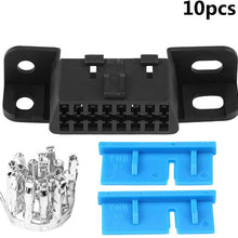 Acouto OBD2 16Pin Female Connector OBDII Cable Car Auto Adapter Plug Shell Kit for GM J1962