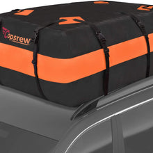 Copsrew 20 Cubic ft Car Roof Bag & Rooftop Cargo Carrier 100% Waterproof Heavy Duty RoofBag. Fits All Vehicle with/Without Rack. 4+2 Door Hooks Included (Blue)