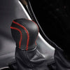 Car Genuine Leather Gear Shift Cover Carbon Fiber Pattern Gear Shift Knob Cover for Toyota C-HR 2018 2019