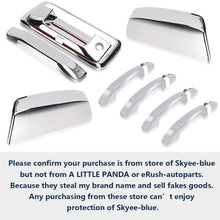 Tutor Auto Chrome Top Half Mirror Covers+ Door Handles+ Tailgate Cover Replacement for Chevrolet/Chevy Silverado GMC Sierra 1500 2500 3500 2014 2015 2016 2017 2018-Not for Towing Mirror