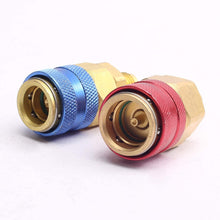 CENTAURUS R134A Low High Side Auto Car Quick Coupler Connector Brass Adapters Air Conditioning Refrigerant Adjustable AC Manifold Gauge (1 Pair)