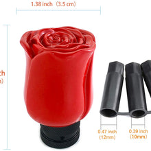 Arenbel Yellow Rose Shift Stick Knob Resin Flower Universal Car Gear Shifter Shifting Head fit Most Auto Car Boat Truck and SUV