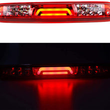 For 2007-2013 Chevy Chevrolet Silverado/GMC Sierra 1500 2500HD 3500HD 3D LED Bar 3rd Third Tail Brake Light Rear Cargo Lamp High Mount Stop light Electroplating Housing (Red)