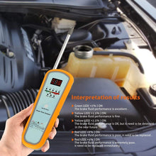 KS11 Brake Fluid Tester, Digital Brake Fluids Analyzer with 5 LED Indicator Calibrated for Truck Car Bike DOT3 DOT4 DOT5.1 Oil Condition Automotive Diagnostic Testing Tool
