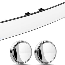 Convex Wide Angle Rear View Mirror, Universal Interior Clip On Rearview Mirror, Wide Rearview Mirror for Car, SUV, Truck (30 cm x 8 cm, 11.8" x 3.15")
