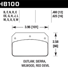 Hawk Performance HB100J.625 Disc Brake Pad