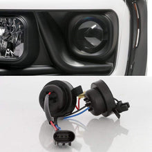 For 2006-2008 Dodge RAM 1500 & 06-09 Dodge RAM 2500/3500 LED Daytime Running Lamp Bar Projector Headlights Black Combo