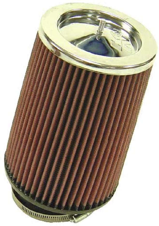 K&N Universal Clamp-On Air Filter: High Performance, Premium, Washable, Replacement Filter: Flange Diameter: 3.5 In, Filter Height: 8 In, Flange Length: 1.75 In, Shape: Round Tapered, RF-1003