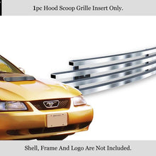 APS Compatible with 1999-2004 Ford Mustang GT V8 Hood Scoop Black Billet Grille Grill Insert F66020H