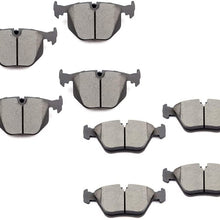 Aintier 8pcs Ceramic Brake Pads Sets fit for 2001-2006 BMW 330Ci, 2001-2005 BMW 330i, 2001-2005 BMW 330xi, 2005-2006 BMW M3, 2004-2010 BMW X3, 2006-2008 BMW Z4