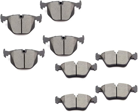 Aintier 8pcs Ceramic Brake Pads Sets fit for 2001-2006 BMW 330Ci, 2001-2005 BMW 330i, 2001-2005 BMW 330xi, 2005-2006 BMW M3, 2004-2010 BMW X3, 2006-2008 BMW Z4