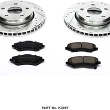 Power Stop K3097 Front Brake Kit with Drilled/Slotted Brake Rotors and Z23 Evolution Ceramic Brake Pads