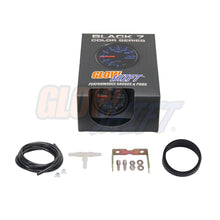 GlowShift Black 7 Color 30 PSI Turbo Boost/Vacuum Gauge Kit - Includes Mechanical Hose & T-Fitting - Black Dial - Clear Lens - for Car & Truck - 2-1/16" 52mm