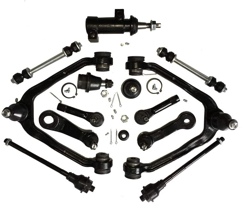 TRIL GEAR 13pc Complete Steel Lower Control Arms Front Suspension Kit fit for Tahoe & Sierra 1500 4x4-6-Lug