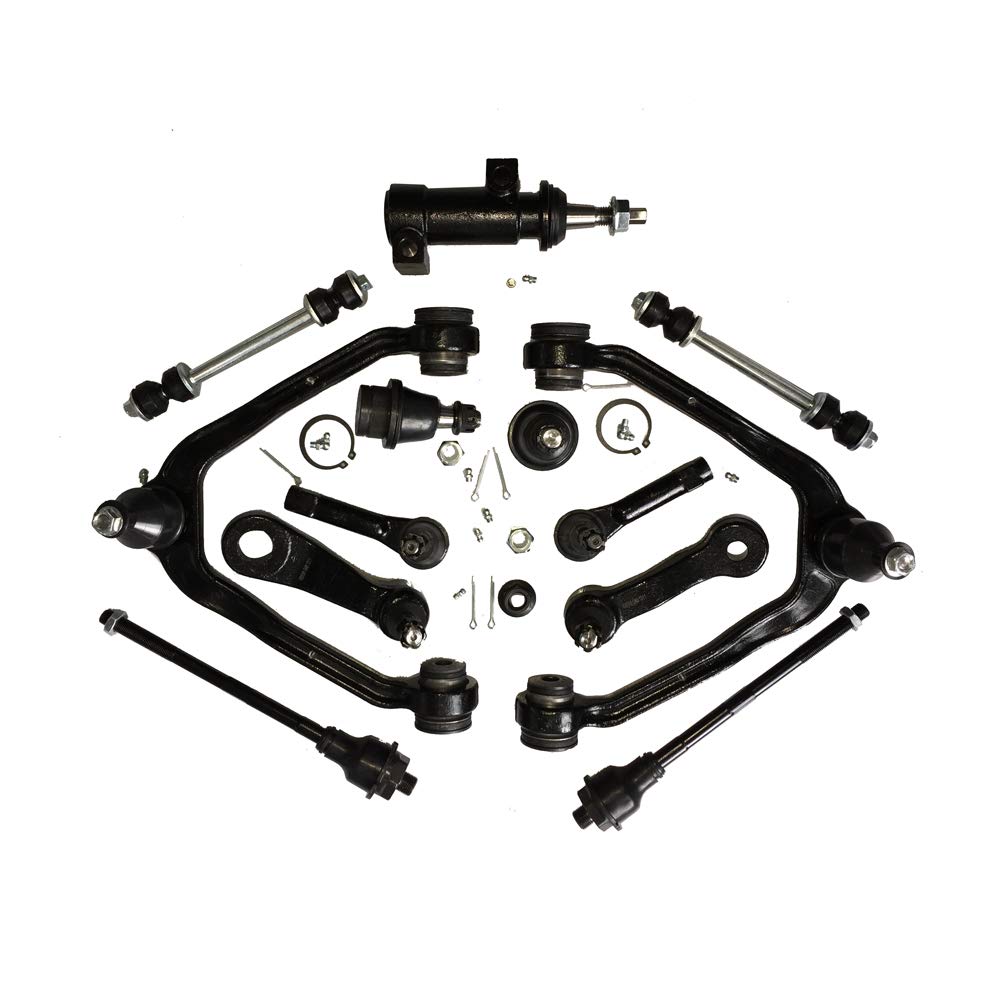 TRIL GEAR 13pc Complete Steel Lower Control Arms Front Suspension Kit fit for Chevy Tahoe & GMC Sierra 1500 4x4-6-Lug