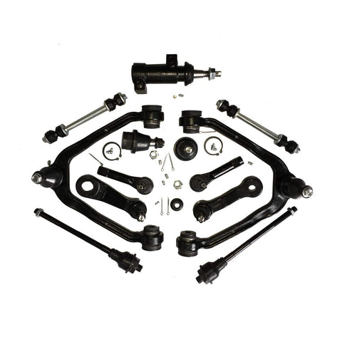 TRIL GEAR 13pc Complete Steel Lower Control Arms Front Suspension Kit fit for Chevy Tahoe & GMC Sierra 1500 4x4-6-Lug