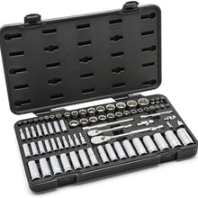 GEARWRENCH 76 Pc. 1/4" & 3/8" Drive 12 Pt. Standard & Deep SAE/Metric Mechanics Tool Set - 80948