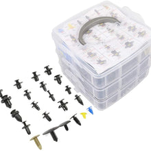 LUJUNTEC 650Pcs Bumper Retainer Clips Auto Fasteners Rivet Clips Body Fastener Kit with Plastic Box