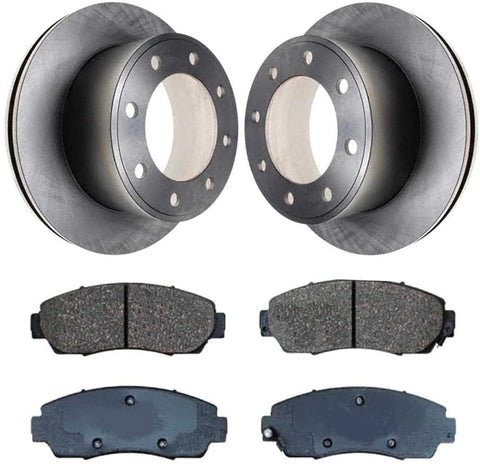 Auto Shack CBO641431068CF- Rear Brake Rotors and Ceramic Pads