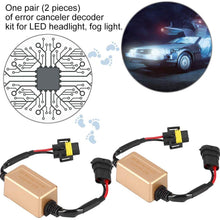 Hlyjoon Car Error Free Decoder 2pcs C16 H8 H9 H11 LED Canbus Headlight Decoder Device Anti-Flicker Resistors Error Canceller Car Vehicles LED Headlight Decoder