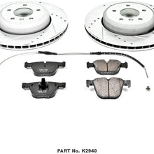 Power Stop K2940 Rear Brake Kit with Drilled/Slotted Brake Rotors and Z23 Evolution Ceramic Brake Pads
