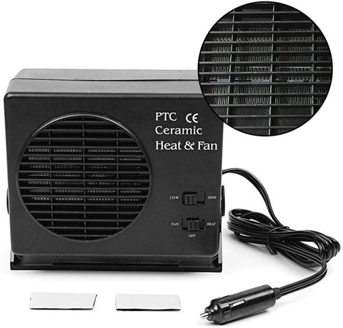 2 in 1 Universal 12V Electric Vehicle SUV car Heater, Portable Ceramic Heating and Cooling Dryer, Warmer Fan defogger defroster 150/300W