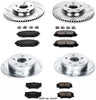 Power Stop K4101 Front & Rear Brake Kit with Drilled/Slotted Brake Rotors and Z23 Evolution Ceramic Brake Pads