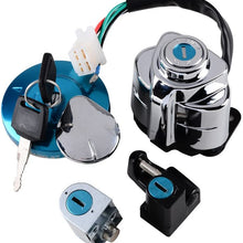 Set Ignition Fuel Gas Cap Steering Lock with 2 Keys Compatible with Honda Shadow VLX VT