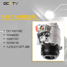 OCPTY CO 105116C AC Compressor Compatible with BMW 318ti BMW 323Ci BMW 540i BMW X3