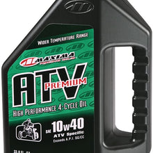 Maxima 33901 ATV Premium 4T 10W-40 Motorcycle Engine Oil - 1 Liter Bottle