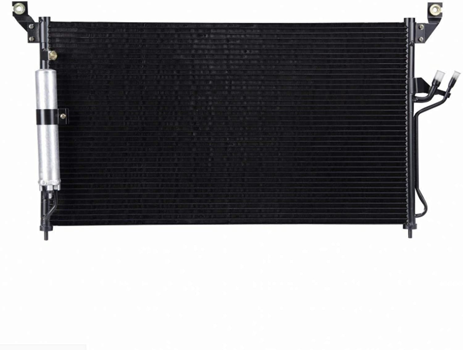 VioletLisa All Aluminum Air Condition Condenser 1 Row Compatible with 2003-2008 FX35 3.5L 2003-2008 FX45 4.5L V6 V8 Without Oil Cooler