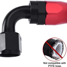 EVIL ENERGY 6AN Straight Swivel Hose End Fitting for Braided Fuel Line Aluminum Black 2PCS