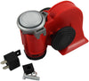 JDMSPEED New Nautilus Super Loud 12v Red Twin Auto Machine Air Horn 139dB Universal ATV