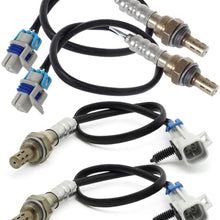 Kwiksen Heated Universal 4Pcs O2 Oxygen Sensor 1 Sensor 2 234-4256 234-4668 Replacement for GMC Sierra 1500 2500 HD 3500 HD 2008 2009 2010 2011
