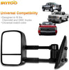 SCITOO Towing Mirrors fit for Chevy for GMC Exterior Accessories Mirrors fit 2007-2013 Silverado Sierra (07 New-Body Style) with Power Controlling (Main Mirror) Heated Manual Telescoping Folding