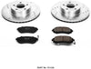 Power Stop K1124 Front Brake Kit with Drilled/Slotted Brake Rotors and Z23 Evolution Ceramic Brake Pads,Silver Zinc Plated