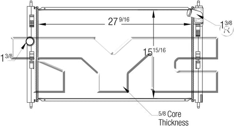 TYC 13525 Mitsubishi Lancer Replacement Radiator