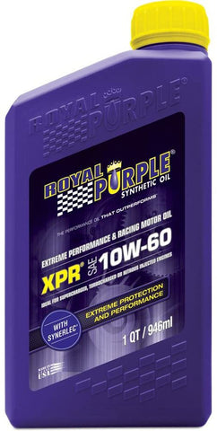 Royal Purple XPR 10W60 Racing Oil Qt. Bottle 6 Quart Case - 06061