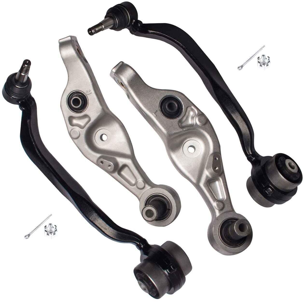 TUCAREST 4Pcs Suspension Kit (RWD Models Only) K642988 K642208 K622207 K622209 Left Right Front Lower Control Arm and Ball Joint Assembly Compatible With 2007 08 09 10 11 2012 Lexus LS460