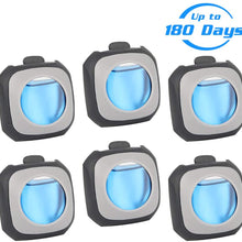 Airbreezy Car Air Freshener, 6 Car Freshener Vent Clips, 4ml Each, Long-Lasting Car Fragrance, Up to 180 Days, Blue Sky/New Car Scents