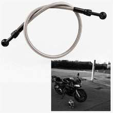 MSJFUBANGBM Motorcycle Modified Brake Oil Pipe Electric Vehicle Universal Wire Braided Brake Hose High Temperature (Color : Silver, Type : 945mm)