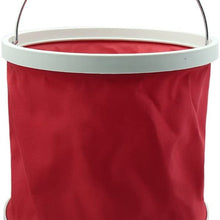 Uxcell a17082100ux0147 Red Outdoor Camping Folding Bucket Collapsible Water Container Car Storage