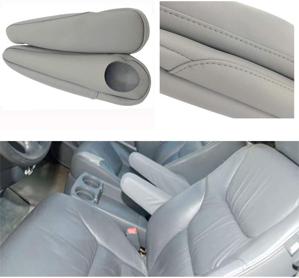 DSparts 1 Pair Leather Seat Armrest Covers Fit For 2005-2010 Honda Odyssey (Leather Part Only) Gray